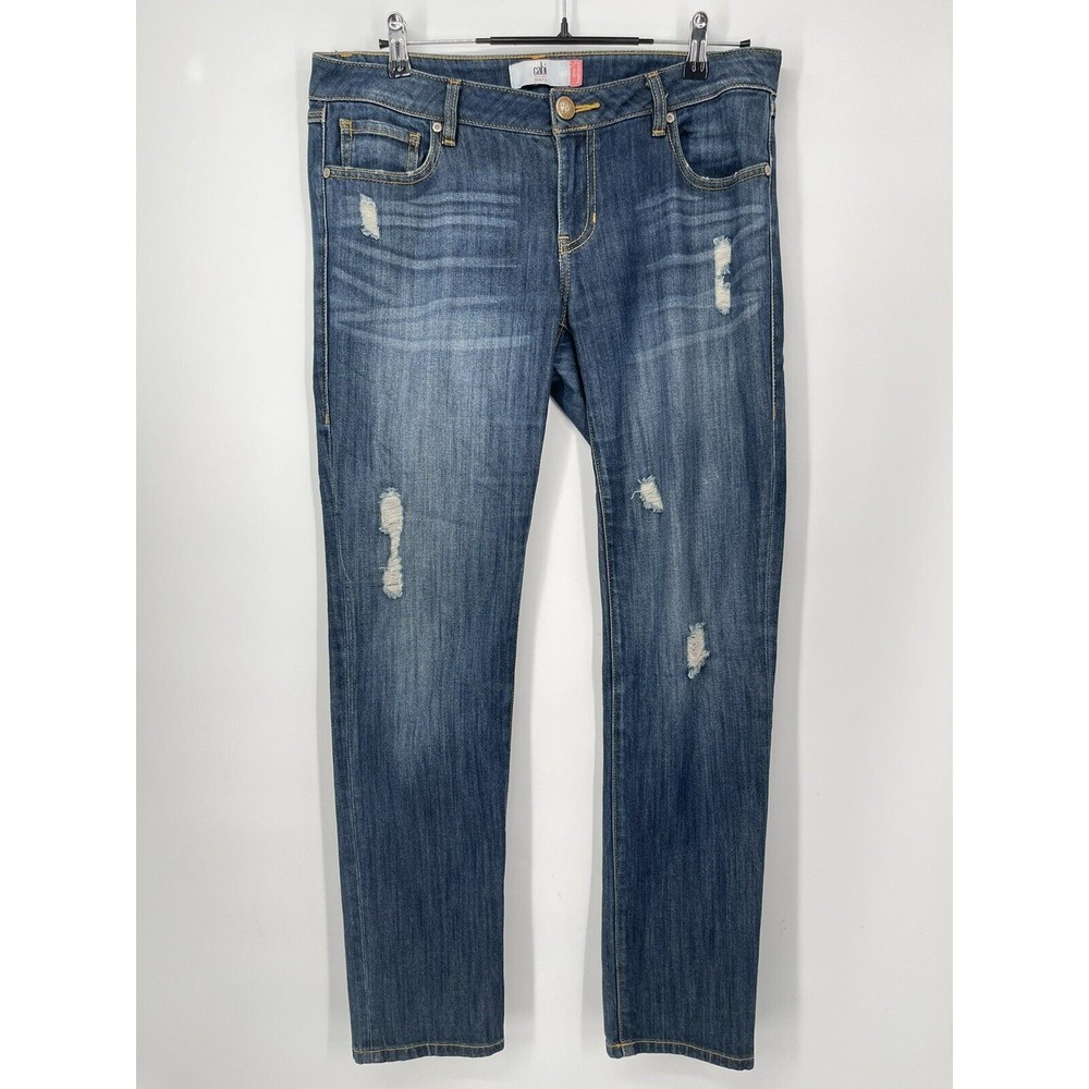 Cabi Slim Boyfriend Jeans Distressed Medium Wash Women Size 8